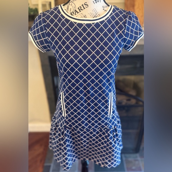 Vintage Tommy Hilfiger Navy Ruffle Cruise Dress Girl’s XL Women’s Small Medium - Picture 4 of 9